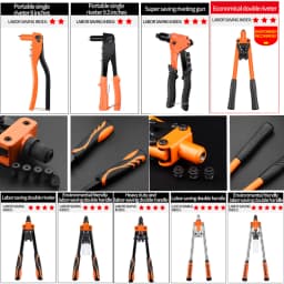 Hand Rivet Gun Set Professional Rivet Nut Riveter Construction Stapler DIY Hand Tool Riveter Tools Embody 50pcs Rivet Nut
