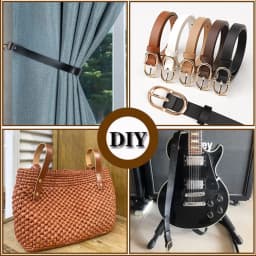 2Meters DIY Crafts Leather Strips Strap for Bag Accessories Coffee Brown Handbag Handles Decor Belt Watch Straps Leathercrafts