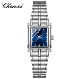 CHENXI 106 New 1pc Fashion Couple Exquisite Rectangle Watch Quartz Top Brand Stainless Steel Male and Female Couple Watch Gift
