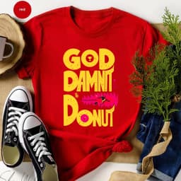 Retro Dungeon Crawler Carl Vintage Shirt Goddamnit Donut T-Shirt Sci-Fi Book Lover Tee Princess Donut & Mongo Funny Graphic Tops