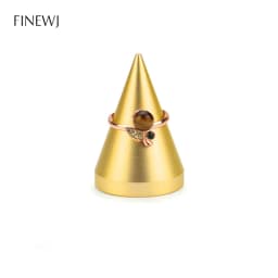 Finger Ring Jewelry Display Ring's Holder Solid Metal Cone Organizer Hand Bague Jewellery Presentation Stand Storage Rack Base
