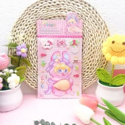1PC Lovely Animal 3D Stereo Tummy Press Fun Stress Relief Sticker,Rabbit Panda for DIY Craft,Scrapbook,Phone Case Decor