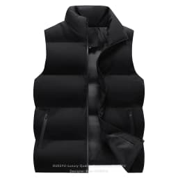 2026 Men Autumn Winter Stand Collar Windproof Slim Fit Warm Vest Outdoor Casual Sleeveless Jacket Fashion Trendy Clothing