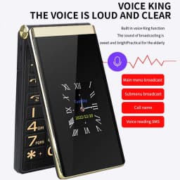 Yeemi M1 Feature Phone Big Push-Button 2G Flip Phone Dual Display Mobile Phones Arabic Hebrew Russian Keyboard Cellphone On Sale
