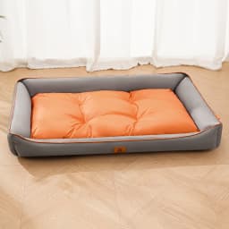 Square Cute Waterproof Large Dog Bed Color Block Summer Cooling Small Cat Sleeping Bed Cushion Soft Autumn Medium Cat Bed Sofa