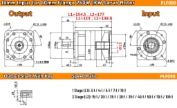 Nema23 Nema34 Planetary Gearbox Step-down Gearbox Motor Reducer Less 7 Arcmin for Stepper Motor 60/80/90 400W 750W Servo