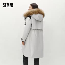 Semir Down Jacket Women Goose Down 2026 Winter New Waterproof Oil-proof Stain-proof Outerwear Warm Loose Daily Women'S Clothing