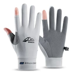 Summer Ice Silk Men Gloves Thin Light Sports Driving Fingerless Outdoors Fishing Women Cycling Run Non-Slip Touchscreen Gloves