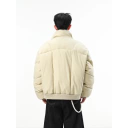 IEFB Faux Suede Warm Padded Winter Jacket For Men Retro Oversized Stand Collar Zip Casual Thick Outerwear Coat 9X4141