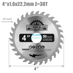 XCAN 4 inch 100mm Circular Saw Blade 30T 40T Wood Cutting Disc For Wood Plastic Metal Carbide Cutting Tools with 20/22.2mm Arbor