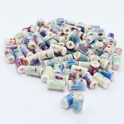10*5MM Tube Shape Long Cylinder Ceramic Porcelain Spacer Beads For Jewelry Making DIY Column Accessory