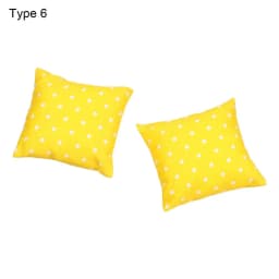 2Pcs Floral Miniature Sofa Cushions Model Scene Dollhouse Pillows For Doll Kid's Play House Toys Doll House Furniture Decoration