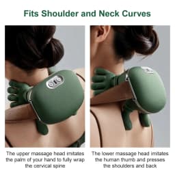 Wireless Neck Cervical Trapezius Kneading Massage Shawl 4D Bionic Finger Neck Shoulder Massager Brushless Motor Neck Masajeador