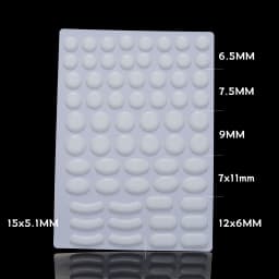 TBTL V2 64pcs Round Dot Teflon Foot Pad Prevent Collapse Speed/Control/Balancefor Esports Gaming Mouse Glass Mat PC Accessories