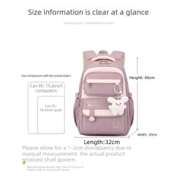 Middle School Backpack for Girls Large Capacity Bookbag Lightweight Fashion Student Backpack Simple Modern School Bags for Teens