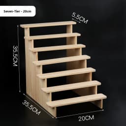 Pure Wood Display Stand Storage Rack Desktop Figurine Bubble Mat Doll Meat Green Plant Multi-layer Staircase Rack