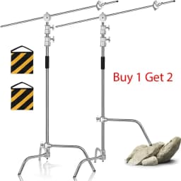 Black C Stand SH 2.6M/3.3M Stainless Steel Foldable Light Stand Tripod Magic Leg Photography C-Stand For Spot Light,Softbox