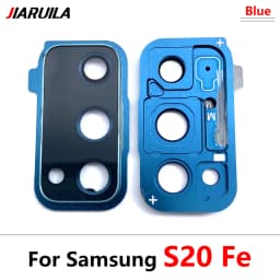 New For Samsung S20 Ultra S20 Fe S20 Plus S20 Repair Replace Back Camera Glass Lens Cover with Frame Holder Replacement Part