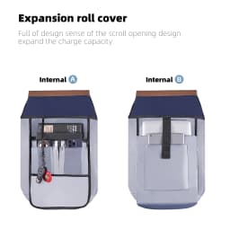 TANGCOOL New Roll Top Waterproof Laptop Backpack Expandable Large Capacity Travel Backpack Casual Business Commute Shoulder Bag