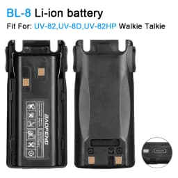 BAOFENG UV-82 Battery Type-C Charging For UV82 Walkie Talkie Li-ion Rechargeable Battery Compatible UV-8D UV-82HP Two Way Radios