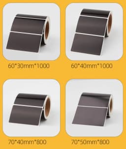 Waterproof Black PP Sticker 30 40 50 60 70 80 90 100mm Vinyl Transfer Carbon Printer Label or For Foil/UV