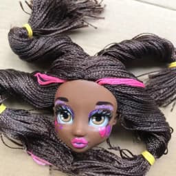 Quality Doll Heads Sparkly Alive Glasses Eyes No Hair Doll Parts White Purple Gold Hair Blue Black Skin Doll Accessories