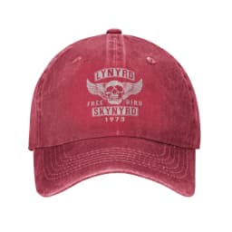 Lynyrded Free Bird Skull Skynyrded Unisex Baseball Cap 1973 Distressed Washed Hats Vintage Outdoor Activities Adjustable Sun Cap