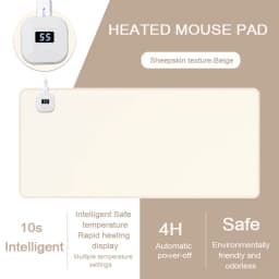 Electric Heat Mouse Pad Table Mat Display Temperature Heating Mouse Pad Keep Warm Hand For Office Computer Desk Keyboard Winter