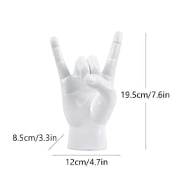 Graffiti Rock On Hand Statue Model Gesture Figurines 20cm Music Band Room Bookshelves Desktop Living Room Decor Modern Art Pop