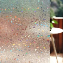 Window Privacy Film Static Window Clings Vinyl 3D Window Decals Window Stickers Rainbow Window Film for Control Anti UV