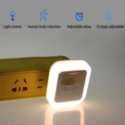 Led Smart Night Light Motion Sound Sensor Night Light Brightness Adjustment Night Light Bedroom Lamp Staircase Decorative Lamps