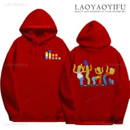 The Simpsons Duff Beer Circle Logo V2 Hoodie Funny Retro Street Fashion Men's Gift Long Sleeve Design Printed Family Pullover