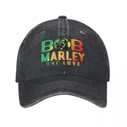 Get Up Stand Up Reggae Rasta Baseball Cap Vintage Distressed Denim Washed Bob Marley Snapback Hat Unisex Adjustable Fit Cap