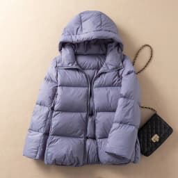Lagabogy 2025 Winter New Light Hooded Warm Puffer Jacket Women 90% White Duck Down Soft Coat Female Casual Bread Short Outwear