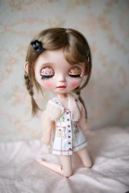 Blythes Doll Wig Fits in 1/6 9-10in Size Fashion New Cute Double Plait Imitation Mohair Hair Women Wig Styling Hair Brown Gold