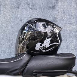 ORZ motorcycle helmet, half face, double mirror, all season men's and women's fashion, half helmet, all season universal