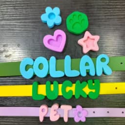 DIY Silicone Letter Charms Custom Dog Name Decor Anti-Fall Waterproof Fit for Thick Thin PVC Pet Collars