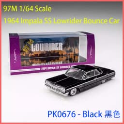 97M Model 1/64 Scale 1964 Impala SS Lowrider Bounce Car Alloy Car Model Classics Adult Souvenir Gift Static Display