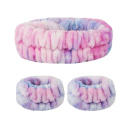 Velvet soft elastic headband face washing and makeup headband hair tie face washing waterproof wrist strap and heanband set
