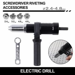 Hex Shaft Electric Drill Rivet Gun Adapter, Riveting Tool Conversion Connector, For 2.4mm 3.2mm 4.0mm 4.8mm Blind Rivets