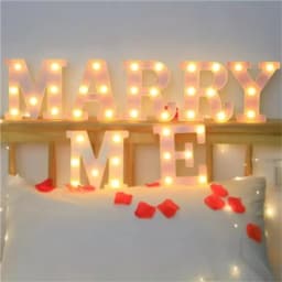 1PC 16cm Pink Glitter LED Letter&Number Lights Battery Powered Decorative Lights For Wedding,Proposal,Birthday,Party,Photo Props