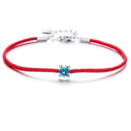 TY 0.5CT 925 Sterling Silver Moissanite Bracelet For Women Men Lucky Red String Bracelet 12constellation Bracelet Fine Jewelry