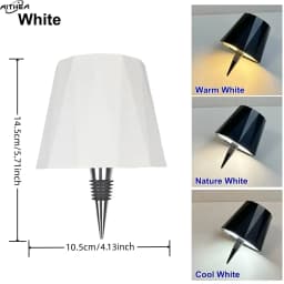 AITHEA LED Rechargeable Wine Bottle Lamp Touch Control of 3 Colors and Stepless Dimming Table Lamp Night Light