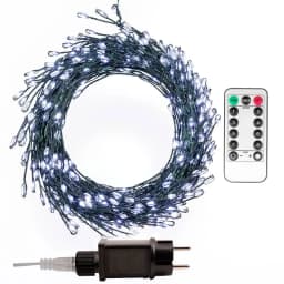 1000LEDs 36M Cluster Christmas Fairy String Lights with Remote Green Cable for Party Holiday Garden Outdoor Wedding Decoration