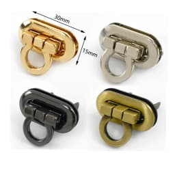 Deepeel 2Pcs Metal Lock Buckles for Women's Bags Turn Twist Locks Shoulder Bag Decor Closure Latch Clasp DIY Hardware Accessory