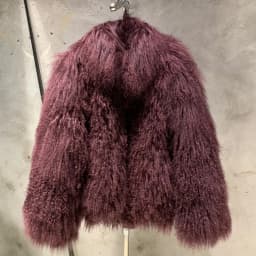 Mongolian Fur Jacket Stand Collar Women's Mongolian Fur Coat Winter Warm Winter Natural Fur Cloth 908