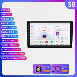 Hizpo 9 inch Multimedia For Citroen C2 C3 2001 2002 2003 - 2010 Android Auto Car Radio Player GPS Navigation Carplay QLED Screen