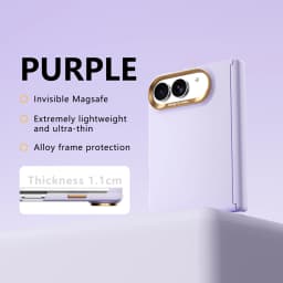 Luxury Skin for MagSafe Magnetic Phone Case, for iPhone Duo with Hinged anti Drop Protective Cover For iPhone Duo Fold Case