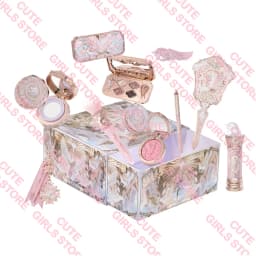 Flower Knows Knight Unicorn Collection Mini All-In Gift Set- with Lipstick, Blush, Eyeshadow, Powder, Lip Liner, Mirror & Tools