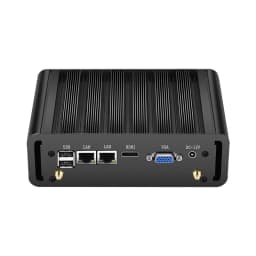 Fanless Industrial Mini PC Intel N100 Dual Ethernet 2x COM DB9 RS232 RS485 3G 4G LTE SIM Card Slot GPIO WiFi Windows Linux